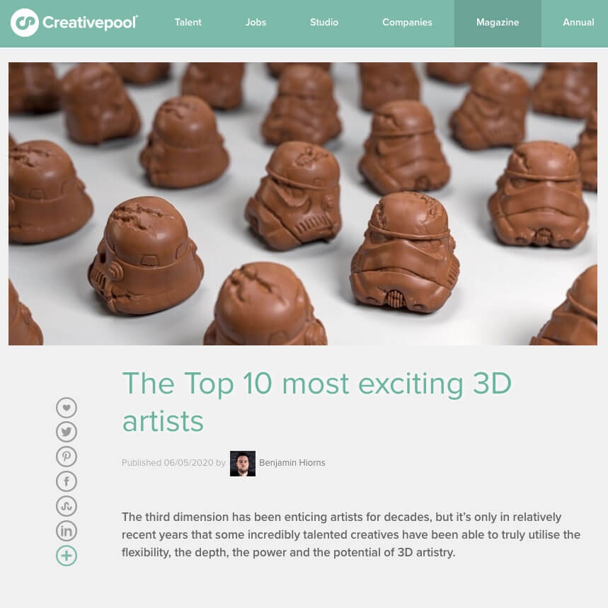 CREATIVEPOOL'S TOP 10 MOST EXCITING 3D ARTISTS